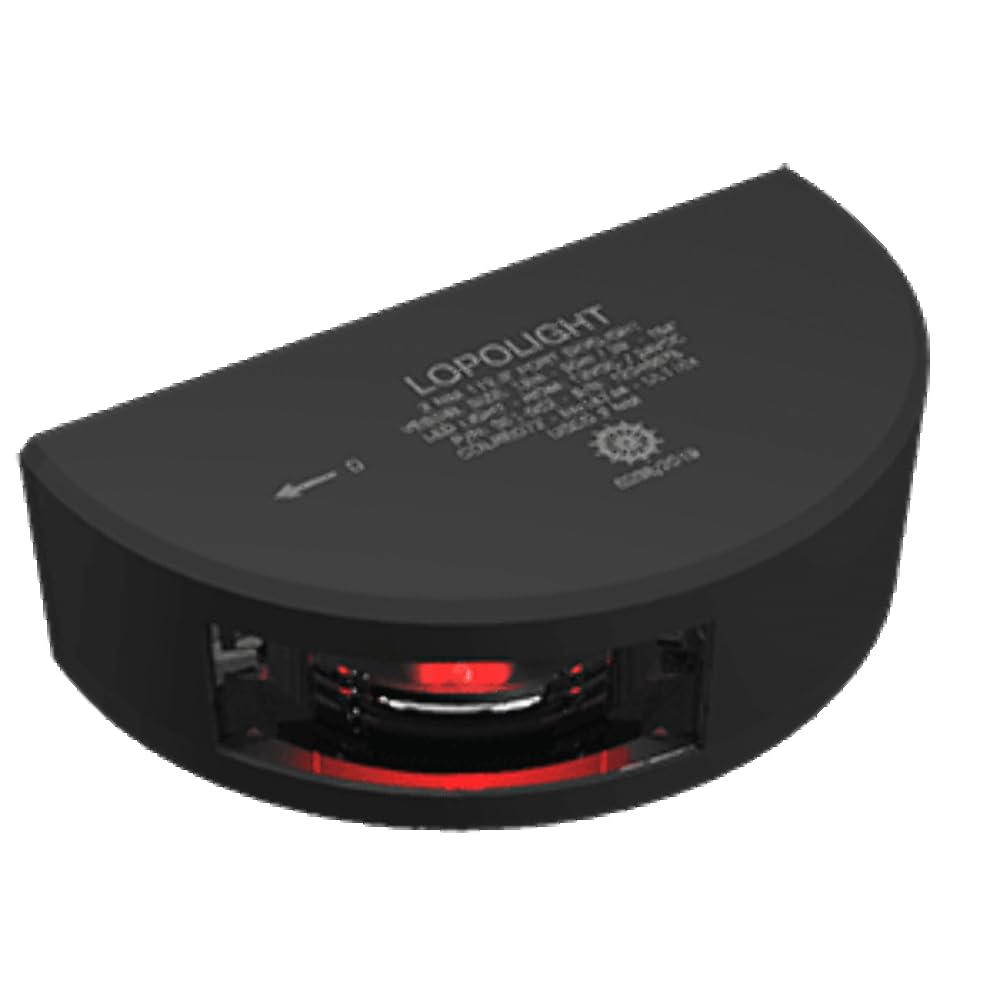 Lopolight Series 301-002 - Port Sidelight - 2Nm - Vertical Mount - Red - Black Housing,WBLITB082B9W1H1
