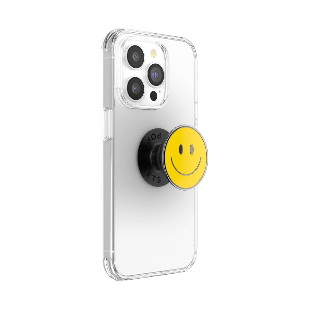 Popsockets Phone Grip With Expanding Kickstand, Enamel Graphic   Be Happy