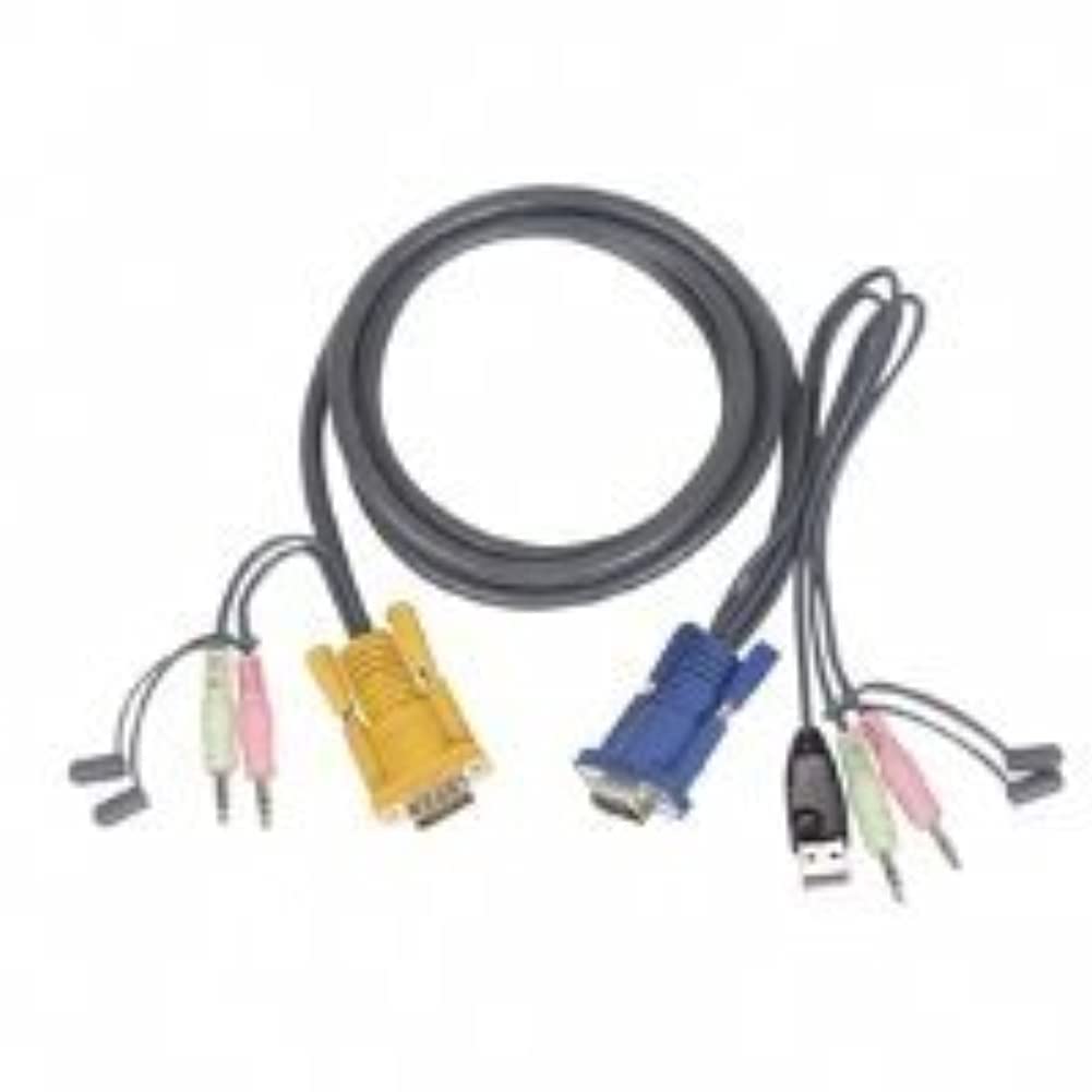 Iogear Micro Lite Bonded All In One Usb Kvm Cable, 15 Feet, G2L5305U