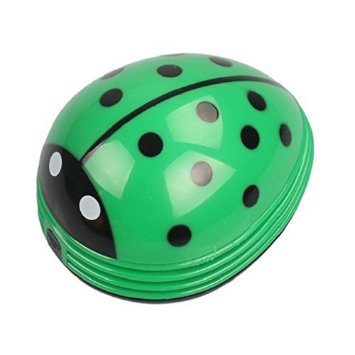 E Ecsem Cute Portable Cartoon Mini Desktop Vacuum Desk Dust Cleaner Crumb Sweeper(Green)