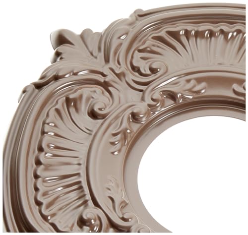 Ekena Millwork Cmp10Atglg Attica Thermoformed Pvc Ceiling Medallion (Fits Canopies Up To 4 1/8''), 10''Od, Ultracover Satin Lond