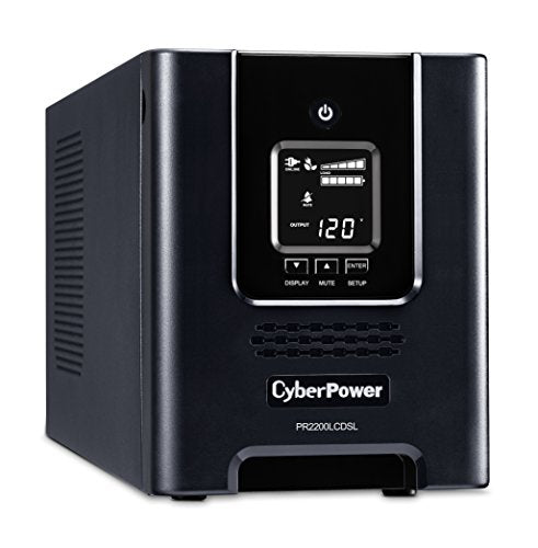 Cyberpower Pr2200Lcdsl Smart App Sinewave Ups System, 2070Va/1980W, 8 Outlets, Avr, Mini Tower,Black
