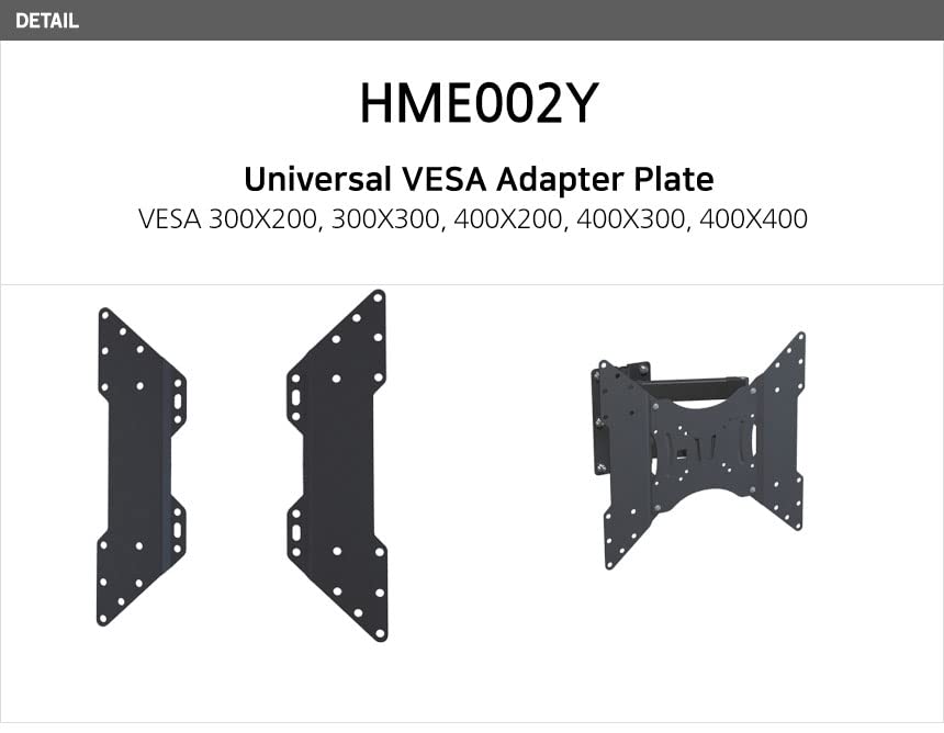 Apter Plate 400X400 Vesa Adapters Extenders Converts Lcd Led Tv Wall Mount For 12-42 Inch Tvs And Flat Panels Up To 40 Lbs, Blac