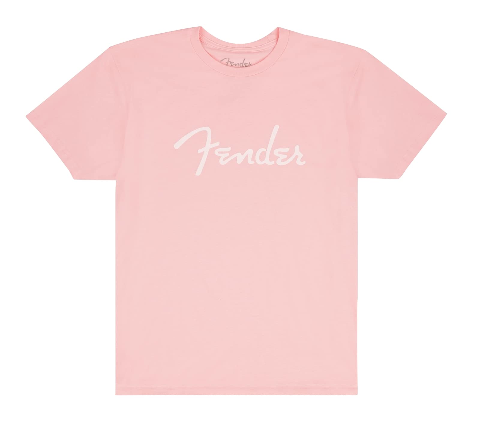 Fender Spaghetti Logo T Shirt, Shell Pink, Xxl