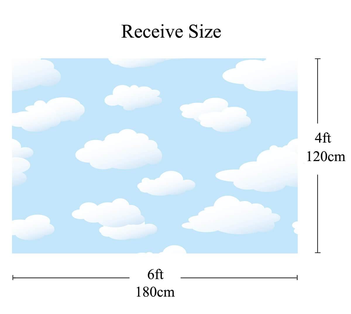 Blue Sky White Cloud Backdrop Birthday Party Backdrops Kids Photography Background Shooting Studio Props 6X4Ft