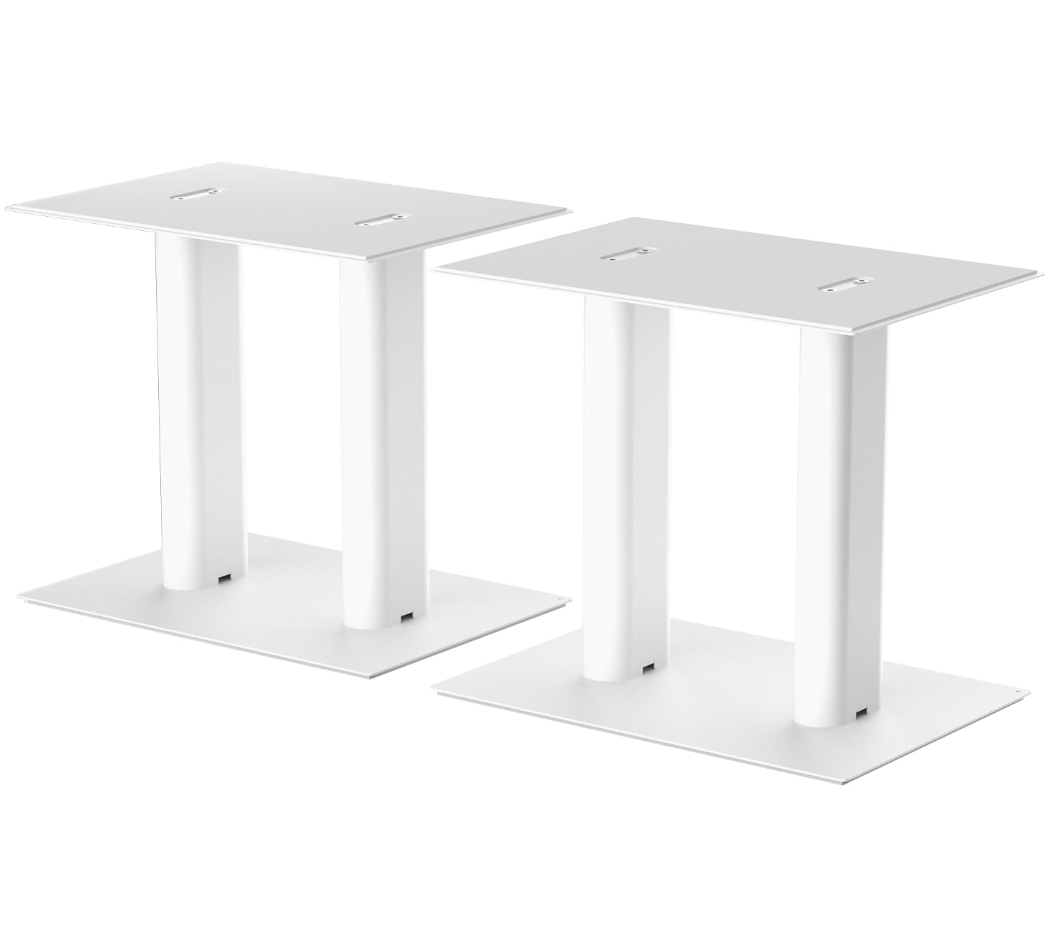 Suptek 13.7 x 9.8 Universal Desktop Speaker Stands - Pair for Bookshelf & Desktop Speakers - 12.1 Inch Tall- Sturdy Base for Stu