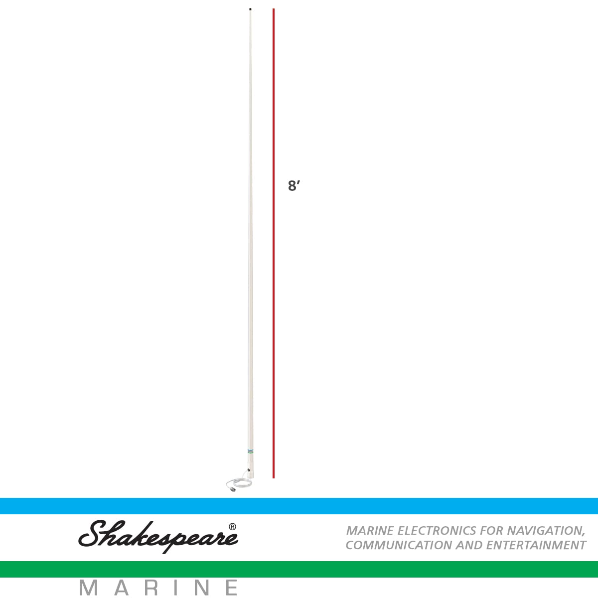 Shakespeare 5206 N White 8' Marine Antenna