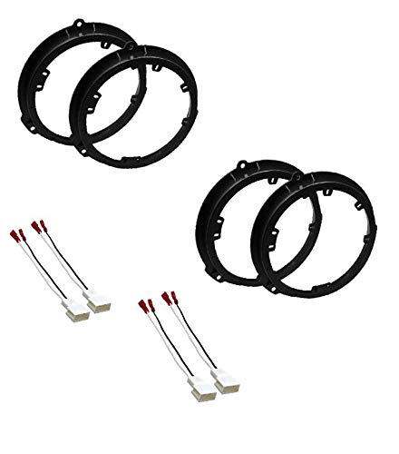 6' 6.5' 6.75' Inch F+R Car Stereo Speaker Install Bracket Plates And Speaker Wire Made For Ford: 2015 2020 Edge, 2013 2022 Escape, 2013 2019 Focus, 2015 2020 Fusion, 2015 2021 Mustang +More