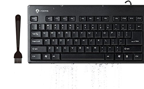 I-Rocks Washable Keyboard, Black (Irk32W-Bk)