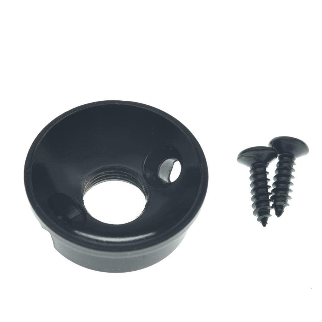 Dopro American Electric Guitar Jackplate Brass Electrosocket Jack Plate And Screws Fits American Style Tele/Telecaster Black