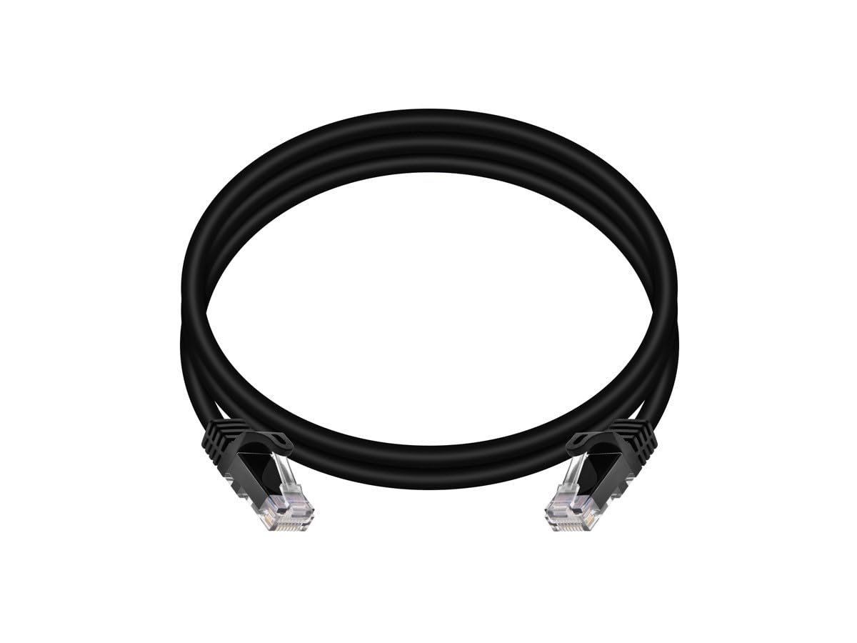 Monoprice Cat6 5Ft Black 12 Pk Patch Cable Utp 24Awg 550Mhz Pure Bare Copper Snagless Rj45 Flexboot Series Ethernet Cable
