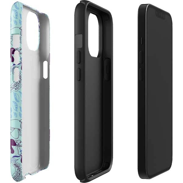 Skinit Impact Phone Case Compatible with iPhone 13 Disney Alice in Wonderland Mushrooms Teal