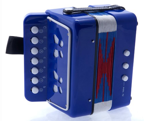 D'Luca G105 Bl Child Button Accordion, Blue