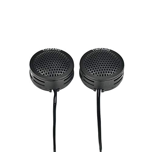 Timpano Tpt St1 Dome Tweeter, 1 Inch Tweeter Set For Car Audio, Angle Or Surface Mount Tweeters, 4 Ohm Soft Dome 150 Watts Max P