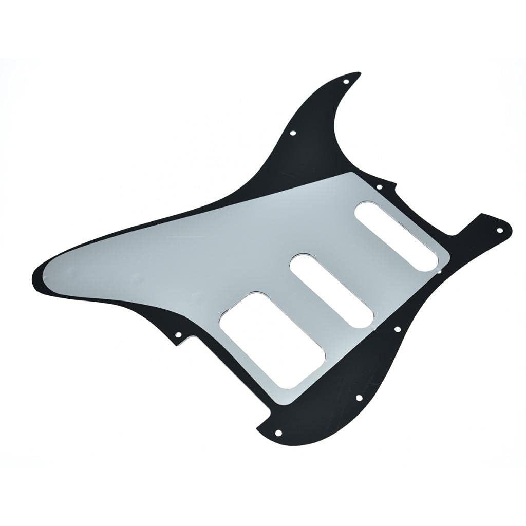 Dopro 11 Hole Strat Hss Guitar Pickguard 2 Screw Humbucking Pickup Mount For American Fd Stratocaster Black Pearl