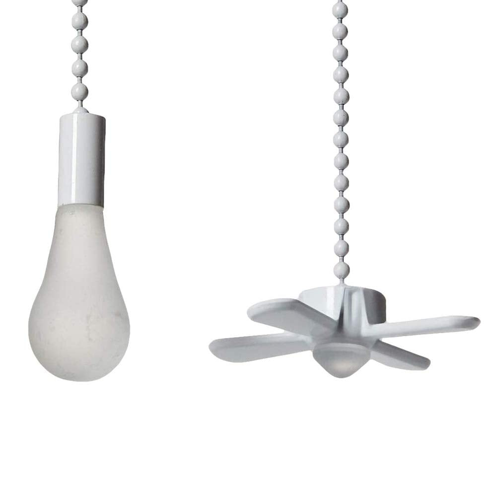Smotecq Ceiling Fan Pull Chain Extender With Decorative Frosted Glass Bulb And Fan Cord, Fit All Standard 3Mm Diameter Ceiling F