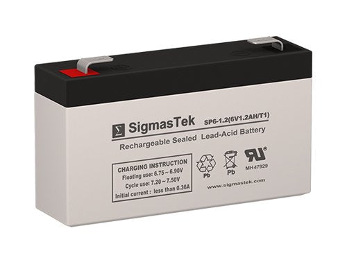 6V 1.2 Amp Ge Security Simon Iii Alarm Battery By Sigmastek
