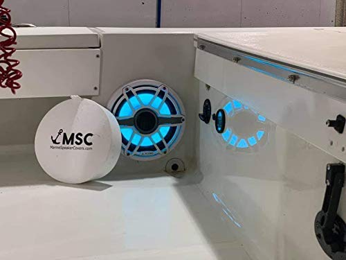 Marine Speaker Covers 8.8 Inch 215Mm | Sold As Pair | Sun, Water, Dust Protection | Patented, Military Grade Silicone Design | B