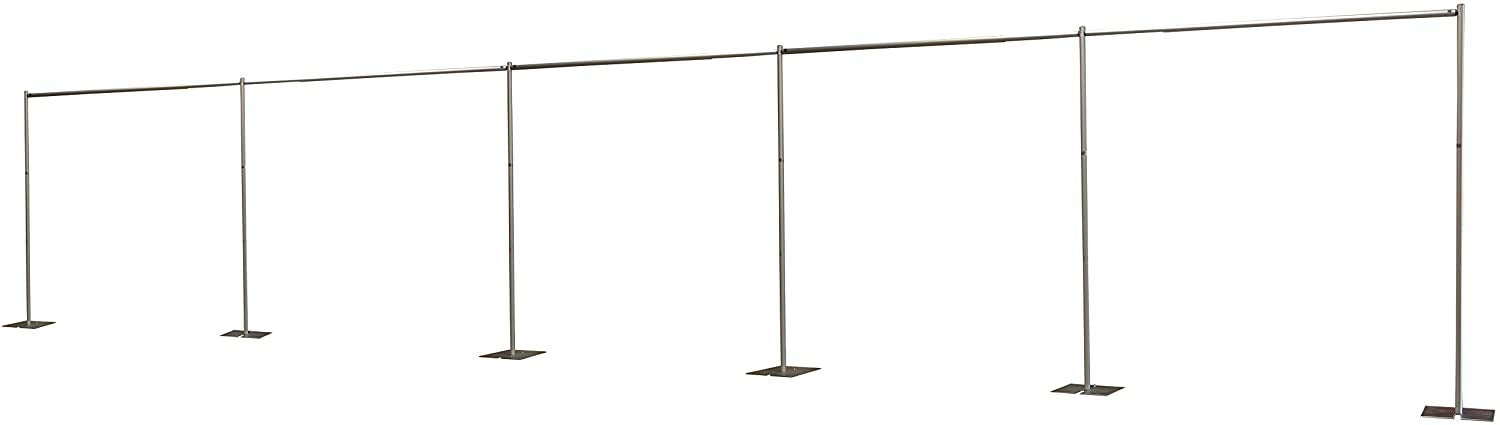 Onlineeei 8 Foot Tall Fixed Height Collapsible Pipe And Drape Backdrop Kit 8X50 (Black Out Lightproof Drapes) (Bbd9990850Cdap750