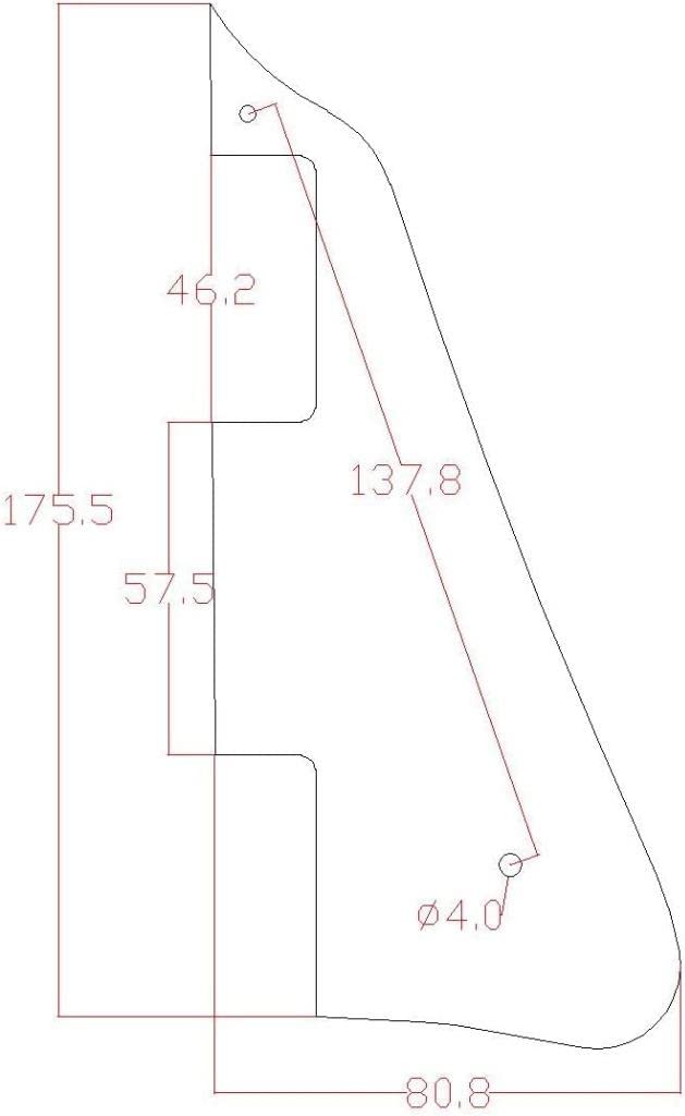 Kaish Aged White 3 Ply Lp Guitar Pickguard With Black Bracket For Epi Les Paul
