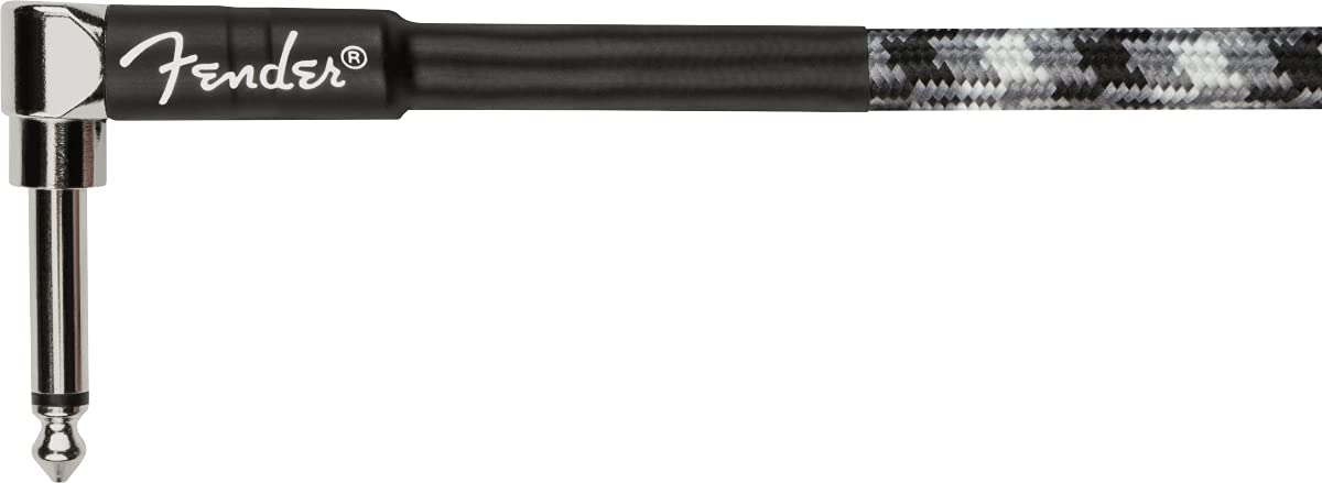 Fender 25 Foot Deluxe Instrument Cable, Straight Straight, Black Tweed   1 Pack