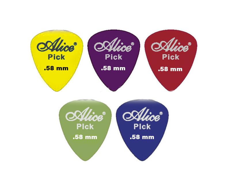 Geek Lab Alice 5 Pcs Guitar Plectrums/Pick Of 0.58Mm Thickness.