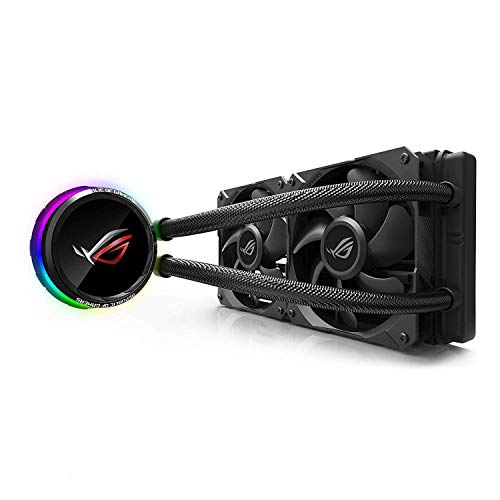 Asus Rog Ryuo 240 Rgb Aio Liquid Cpu Cooler 240Mm Radiator Dual 120Mm 4 Pin Pwm Fan With Oled Panel & Fan Control 1.77''