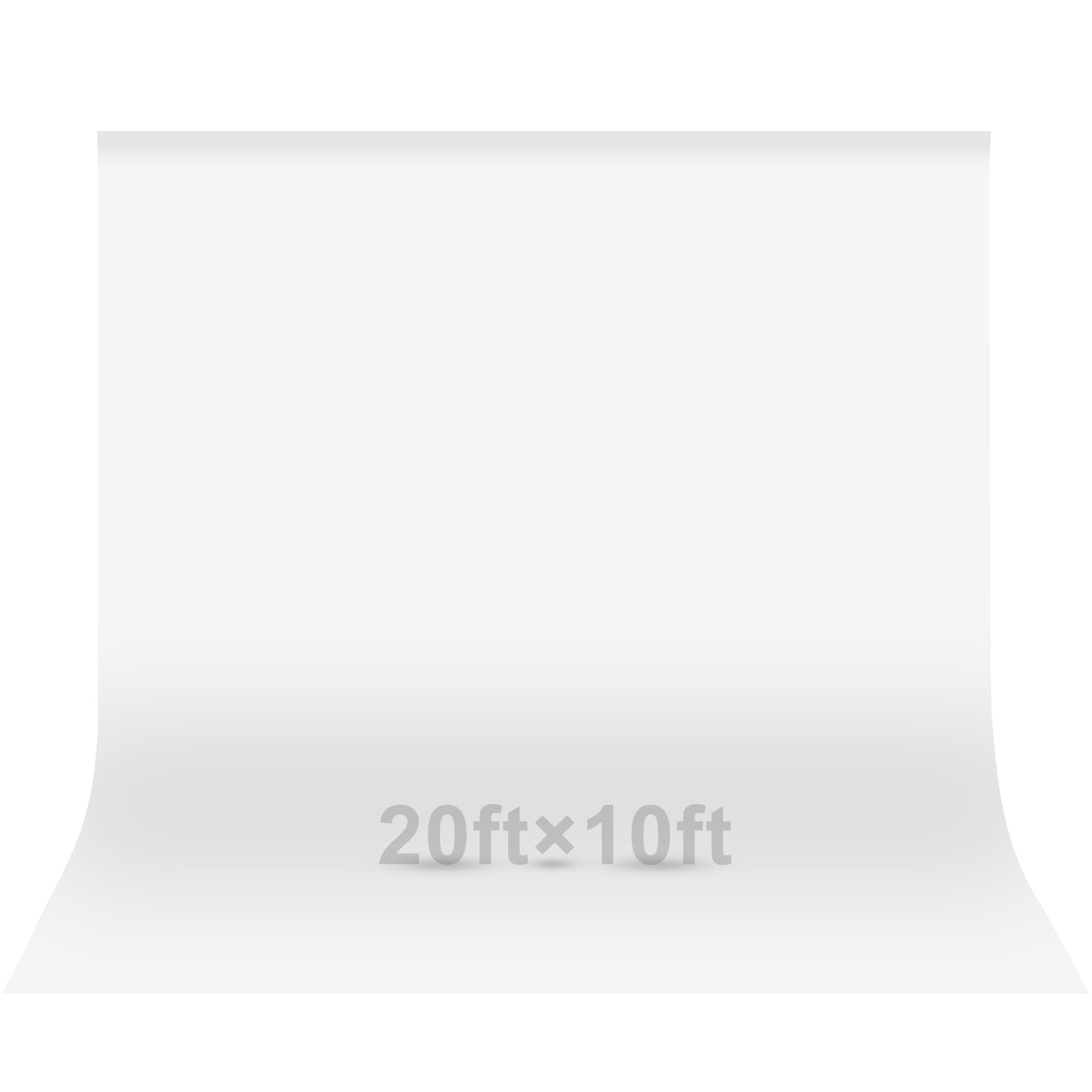 EMART 20x10 ft Backdrop for Photoshoot, Large Party White Photography Backdrop Curtain Drapes, Washable Polyester White Photo Ba