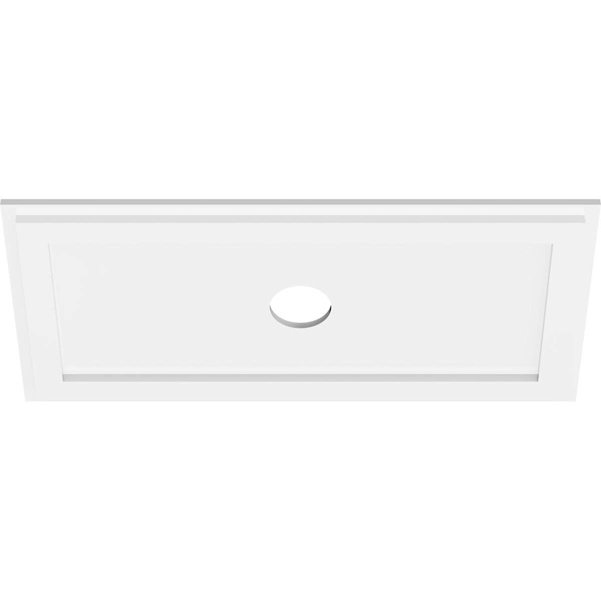 Ekena Millwork Cmp28X14Re 03000 Rectangle Architectural Grade Pvc Contemporary Urethane Ceiling Medallions 28''W X 14''H X 3''Id
