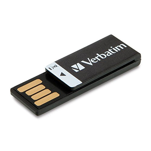 Verbatim 16Gb Clip It Usb Flash Drive   Black (43951), 0.5'' X 0.2'' X 1.4''