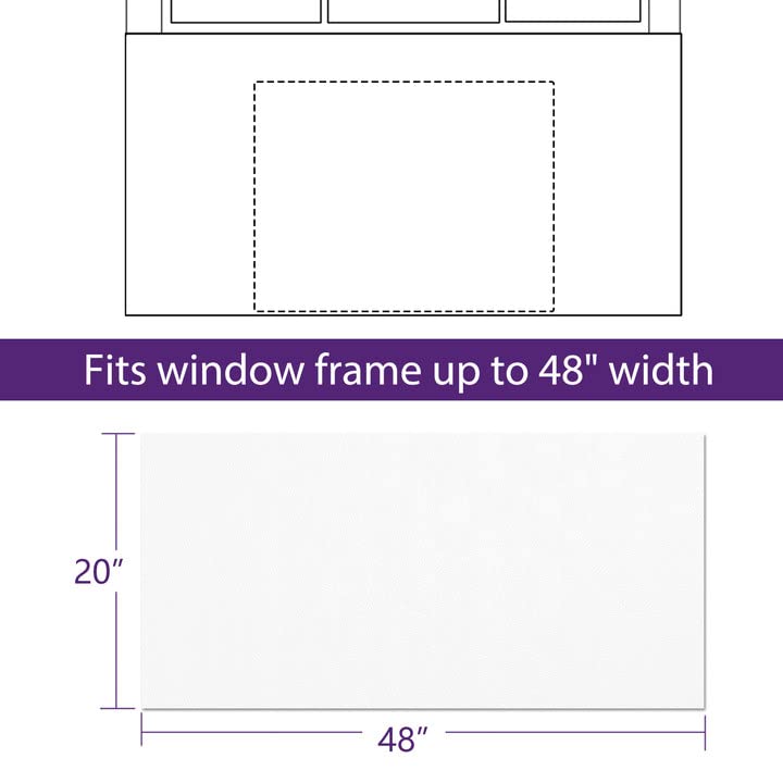Mxclimate Full Surround Window Ac Insulation Foam Side Panels For Air Conditioner Units, 48'' Width Indoor Window Seal Kit Cover