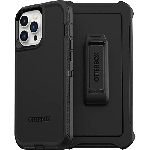 Otterbox Iphone 13 Pro Max & Iphone 12 Pro Max Defender Series Case   Black, Rugged & Durable, With Port Protection, Includes Ho
