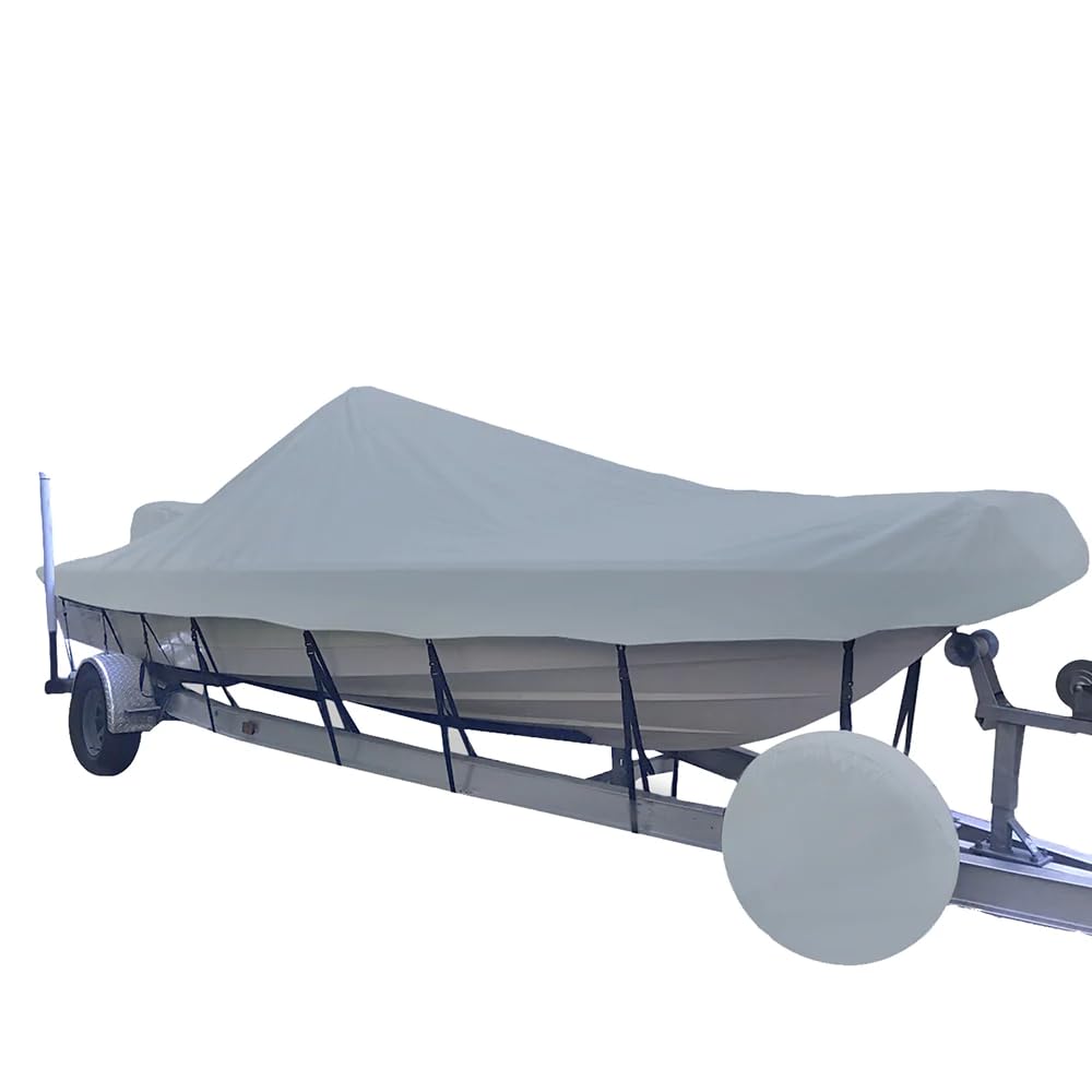Carver Sun-Dura&Reg; Narrow Series Styled-To-Fit Boat Cover F/19.5&#39; V-Hull Center Console Shallow Draft Boats - Grey,WBAUVB0CGPF7N35