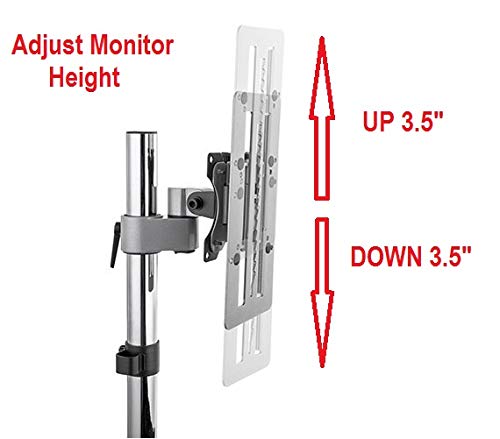 Mount Plus MP XMA 02 Height Adjustable VESA Adapter Accessory Bracket Kit for Computer Monitor 13' to 27' Screens (Height Adjustable VESA Adapter)