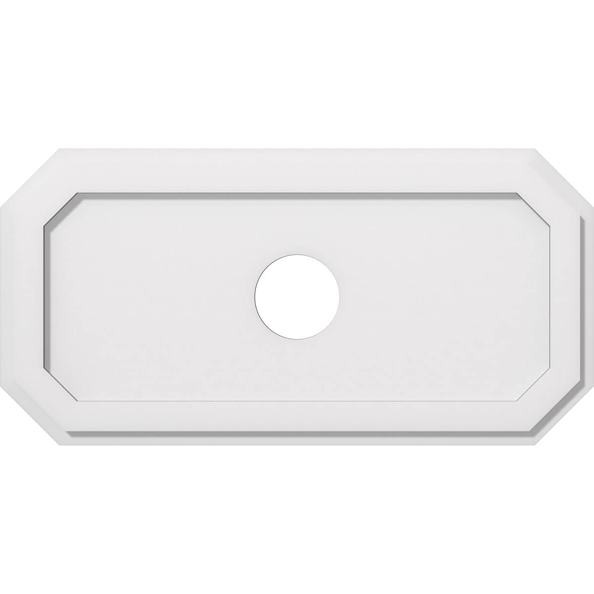 Ekena Millwork Cmp28X14Ed 04000 Emerald Architectural Grade Pvc Contemporary Urethane Ceiling Medallions 28''W X 14''H X 4''Id X