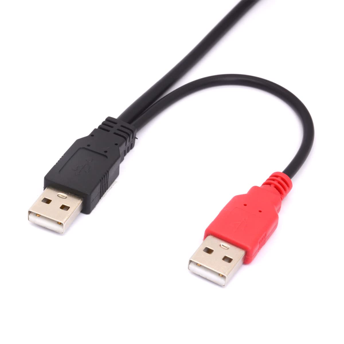 Huhanggod Mini B Usb 2.0 Type A Male To Dual Usb 2.0 A Male Y Splitter Cable For Delivers Extra Power To External Hdd Hard Disk