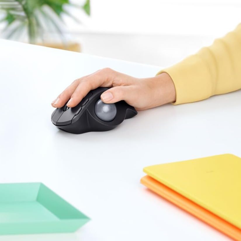 Logitech Mx Ergo Plus Advanced Wireless Trackball For Pc And Mac With Extra 10 Wedge