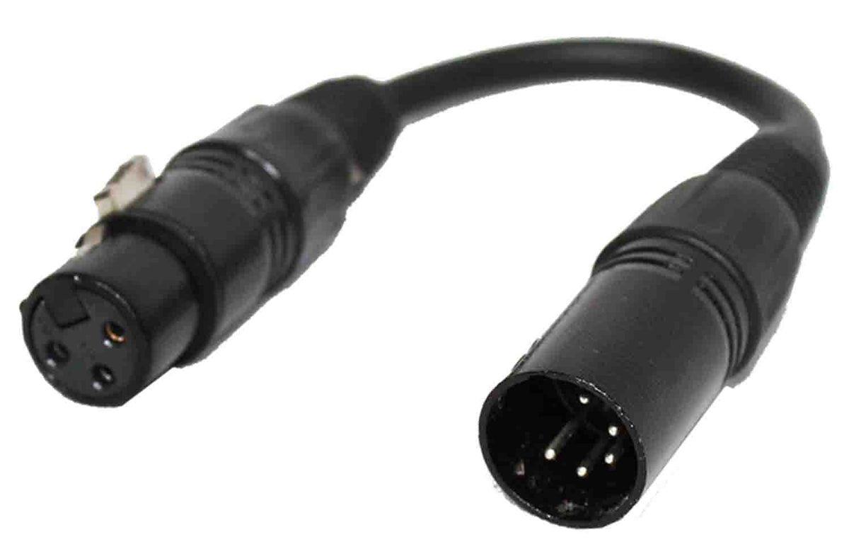 ProX XC-DMX5M3F (5-Pin Male to 3-Pin Female Turnaround)