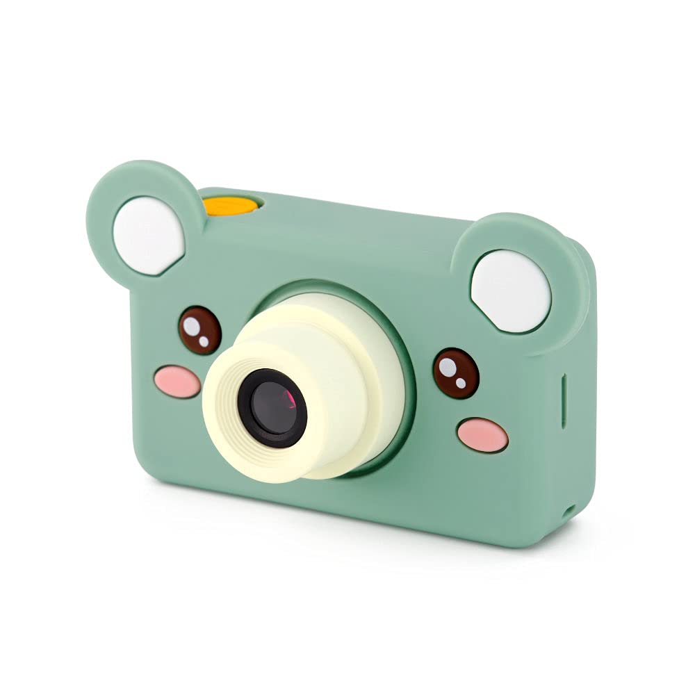 Kidamento Kids Digital Camera & Video Camcorder, Soft Bpa Free Silicone Casing, 32Gb Memory Card   Model C   Mikayo The Bear