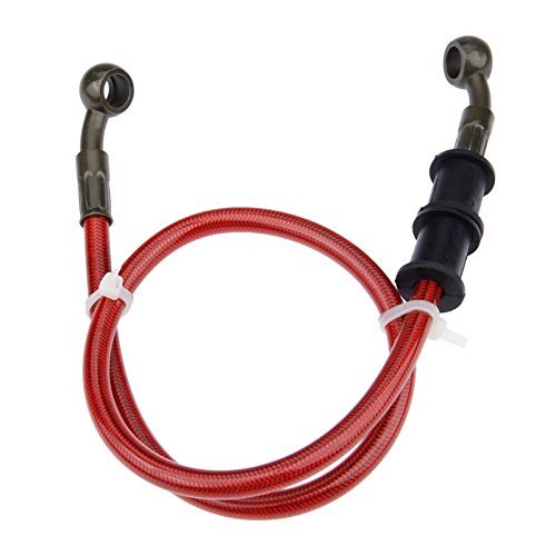 Mtsooning 60Cm Motorcycle Hydraulic Brake Oil Hose, Universal Clutch Oil Pipe Braided Steel Gas Clutch Pvc Tube Replacement For