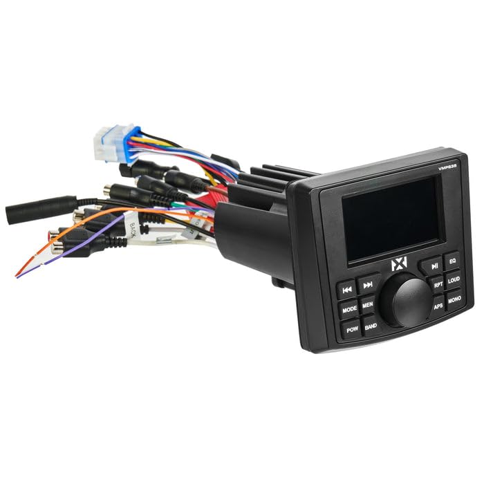 Nvx Vmps35 Gauge Style Marine Stereo With Bluetooth And A 3'' Ultra Bright Full Color Tft Display   Perfect For Boats, Utvs, & A