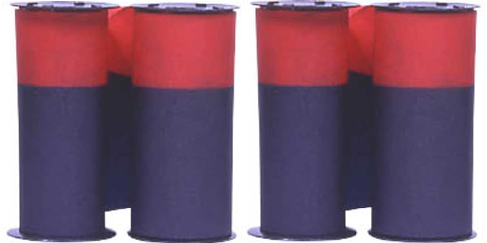 Recorder Ribbons (2 Pack) Ribbon For Acroprint 125 And 150 Time Recorders, Blue/Red Ink ...