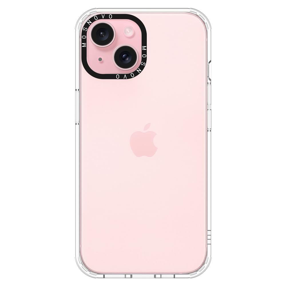 Mosnovo Case For Iphone 15 Plus, [Buffertech 6.6Ft Military Grade Drop Protection] [Anti Peel Off Tech] Clear Tpu Bumper Phone C