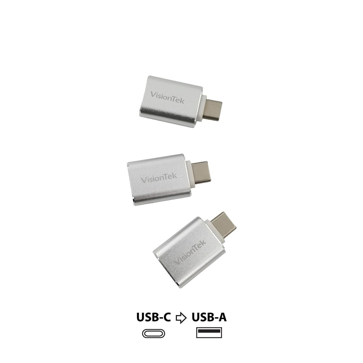 Visiontek 3Pk Usbc To Usba M/F Adapter