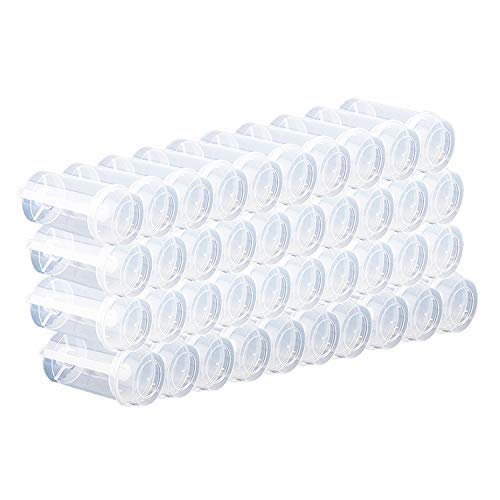 Ekind Round Shape Clear Push Up Cake Pop Shooter Plastic Containers With Lids, Base & Sticks, Pack Of 40