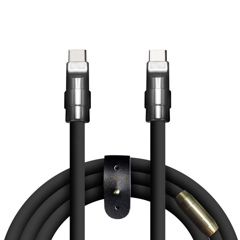 Gentsstride Black Chubby   Special Black Samurai Edition Durable Fast Charging Cable 240W Usb Type C Cables Ultra Thick Silicone