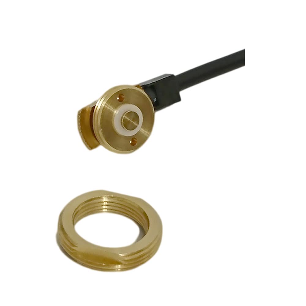 Solid Brass Nmo Antenna Mount With Uhf Male Pl259 Connector 17 Ft Rg58/U Coax Cable Fit Bracket 3/4 Inches Hole For For Ham Uhf