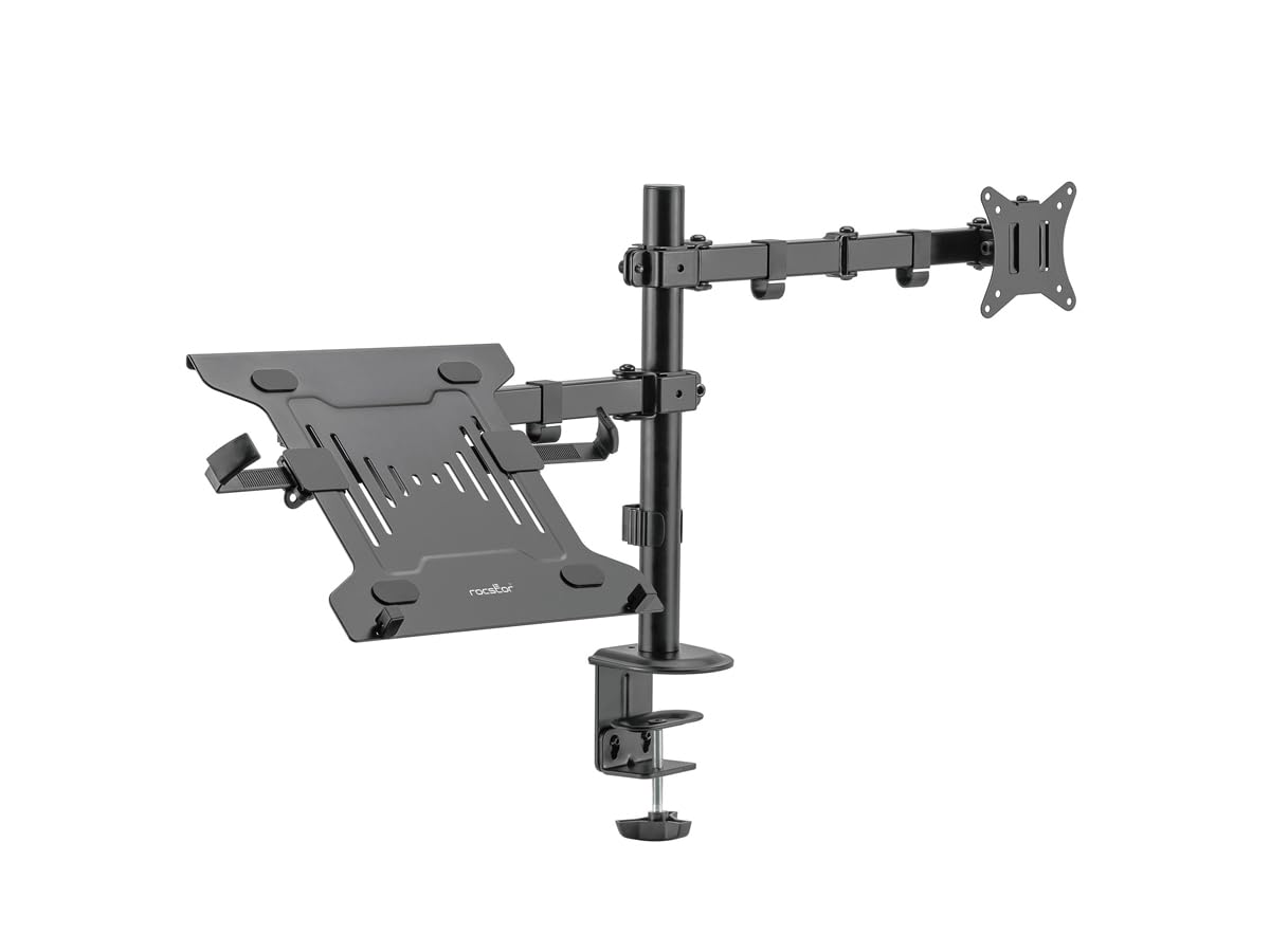 Premium Vesa Laptop  Tray, Adjustable Monitor Arm Laptop Holder - Vesa 75X75 & 1