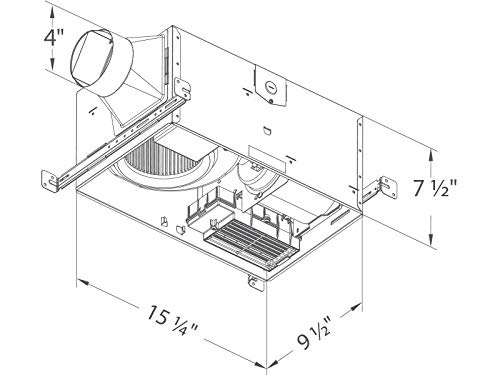 Delta Breez Rad110Led Delta Breezradiance Series 110 Cfm Fan/Dimmable Led Light With Ptc Heater, 12W, 0.7 Sones Light & Heater
