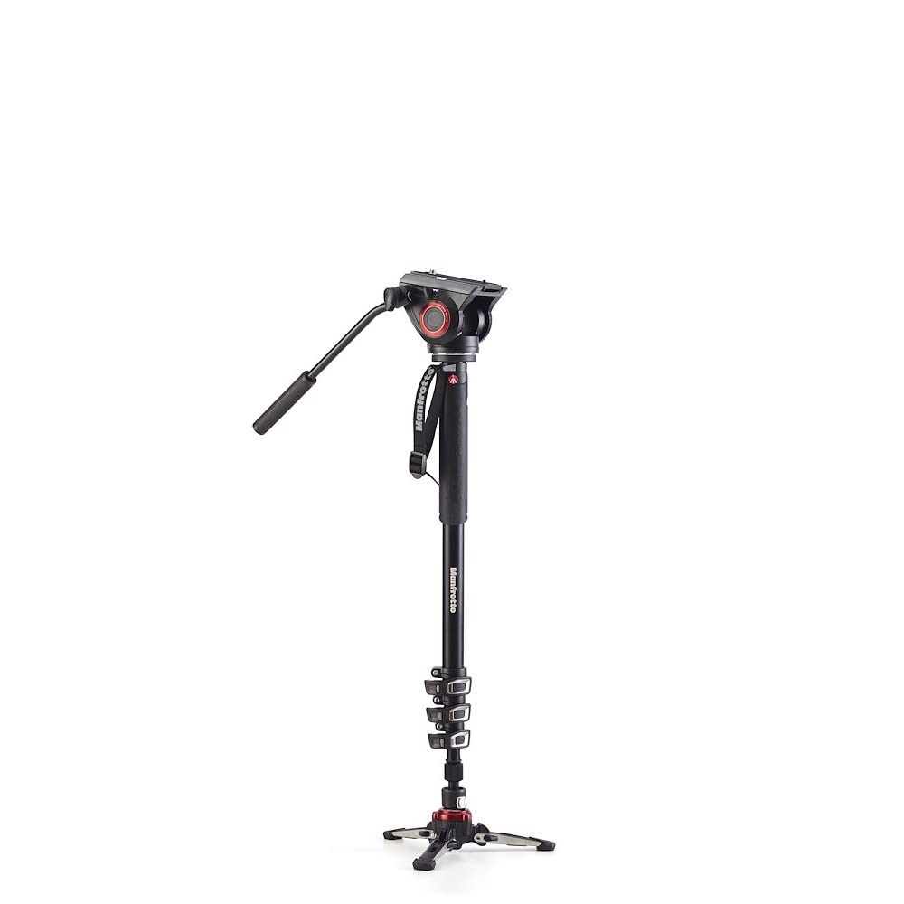 Manfrotto Xpro Monopod+ 4 Section Aluminum Monopod With Fluid Video Head